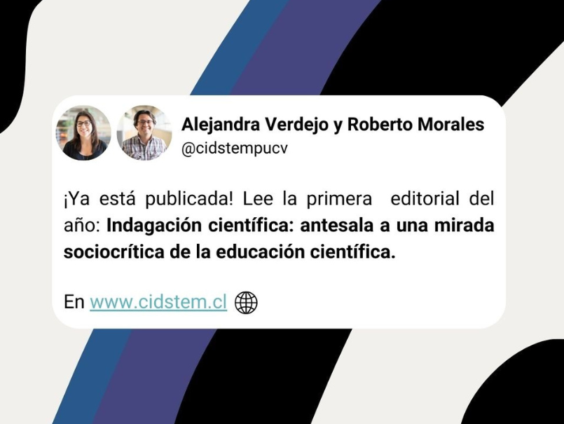 Enero: «Indagación científica: antesala a una mirada sociocrítica de la educación científica»